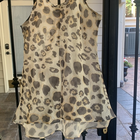 Giorgio Armani SILK Leopard Print Sleeveless Slip Cami TANK Top  48 Large XL - Picture 6 of 7